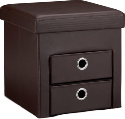 Poef met opberguimte - 40 l - bruin