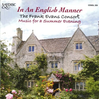 The Frank Evans Consort - In An English Manner (CD)