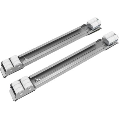 Rouleau d'appareil extensible robuste Charge portante 300KG Base à roulettes universelles Patin d'appareil pour lave-linge Meubles argenté