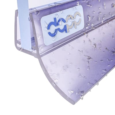 DQ-PP Douchestrip 50cm - Afdichting voor 4,8mm - 5mm Glasdikte - UK12-05 - Transparante Waterkeringsprofiel voor Douchedeur en Douchecabine