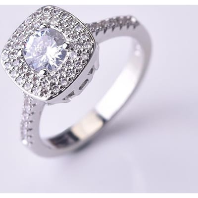 Grote Korting 925 Puur Zilver Mode Heldere Diamant Eenvoudige Vingerring voor Vrouwen Verloving Statement Huwelijk Larimar Sieraden 6 gray
