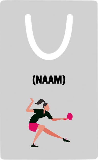 Hacebo® - Tafeltennis met eigen naam metalen boekenlegger - Sport - Tafeltennisser - Ping pong Bladwijzer boekenleggers - 7.6 cm x 5cm