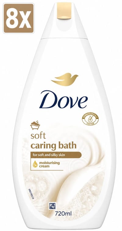 8 x Dove - Douchegel - Soft Caring Bath - 720ml