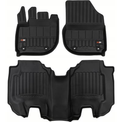 Frogum Honda HR-V e:HEV vanaf 2021 - Automatten Set (3-delig) - TPE Rubber - 6 cm Hoge Rand - Geurloos