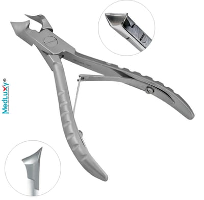 MEDLUXY® - Nageltang Koptang - Half Rond 'Half Moon' - Scherp en Afgeronde Punt - 12 cm - 15 mm - PN0644 - Kopknipper, Dwarssnittang, Nagelknipper