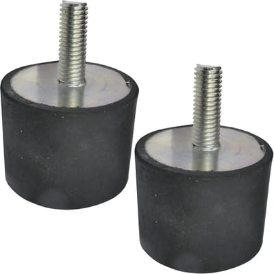 Set van 2 rubberen trillingsdempers - M8 schroefdraad - Ø40mm H:30mm - shore hardheid 70