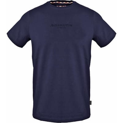 Aquascutum Heren Logo Regular T-Shirt (Marine)