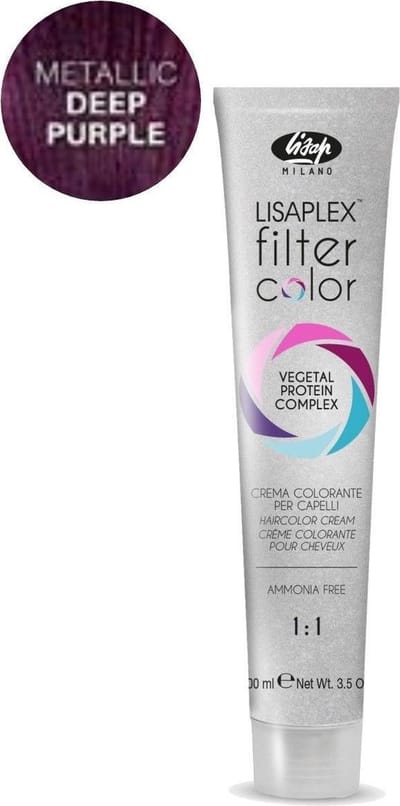 Gepigmenteerde crème Lisap Lisaplex Filter Metallic Deep Purple 100 ml