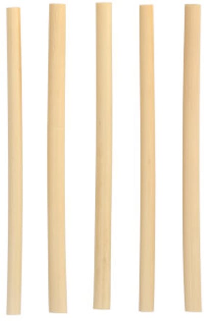 100 Cocktail drinkrietjes riet pure Ø 7 mm · 15 cm