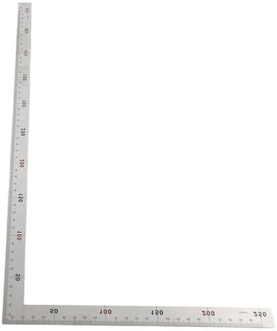 Professionele RVS Hoekmeter 500x250mm - Precisie Meetinstrument voor Nauwkeurige Hoeken en Lijnen, Ideaal voor Houtbewerking en Bouwprojecten