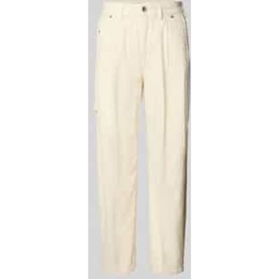 Tapered fit broek met structuurmotief, model 'QUALIFY'