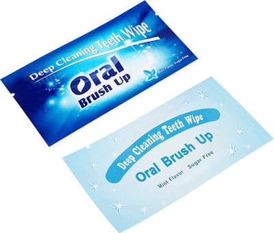 30 stuks Oral Brush Up Vingerpoetsdoekje voor gebruik tijdens tanden bleken