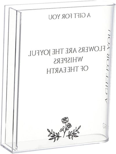 Acryl Vaas Boekvorm - Decoratieve Vaas - Bloemen Presenteren - Uniek Boek Design - 20x15x4 cm - Transparant