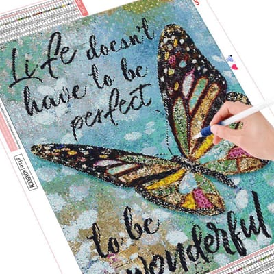 Vente de Broderie Diamant Papillon Forage Carré Complet Peinture Diamant 5D Animaux 20X30CM black