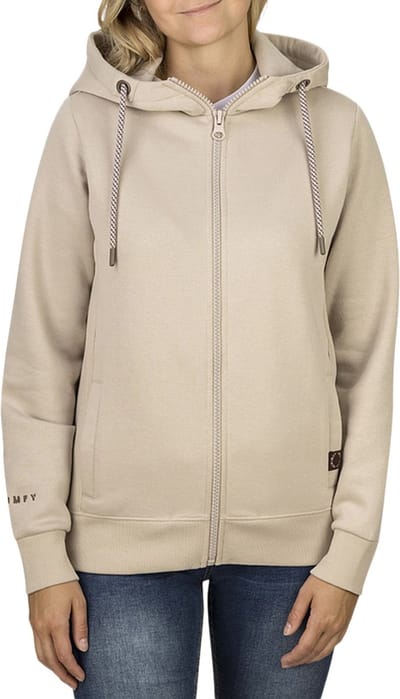 DENIMFY Dames Sweatjack DFClara regular fit Beige S Volwassenen Hoodie Capuchon Sweatshirt