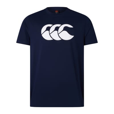 Canterbury Heren Logo Biologisch Katoenen T-Shirt (Marine)