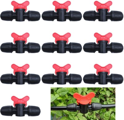 Store_8 - Drip irrigatieklep - Tuin irrigatie accessoires - Duurzaam kunststof - Sluitventiel - Geschikt voor 16 mm irrigatiepijpen - 10 stuks