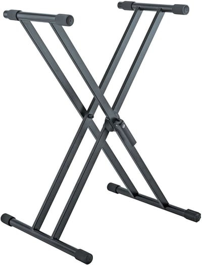 König & Meyer KM-18990 Keyboardstandaard Zwart Dubbel frame, In hoogte verstelbaar