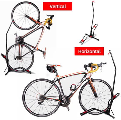 PRO Fietsenrek Fiets Verticaal of Horizontaal stallen - Universeel Fietsrek standaard voor 1 Fiets - Fietsenstalling