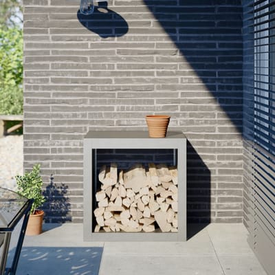 vidaXL - Haardhoutrek - 60x40x60 - cm - roestvrij - staal