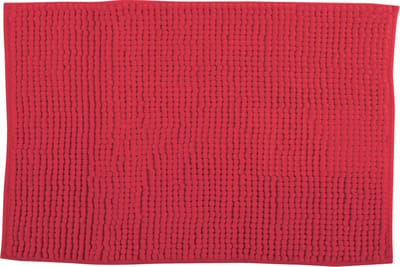 MSV Badkamerkleed/badmat/toilet - voor op de vloer - rood - 40 x 60 cm - microvezel - anti-slip