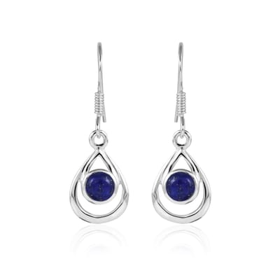 SilverGems zilveren oorhangers met Lapis Lazuli edelstenen