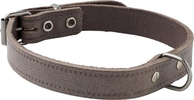 Adori Halsband Vintage Leder Geniet Bruin - Hondenhalsband - 45x1.8 cm