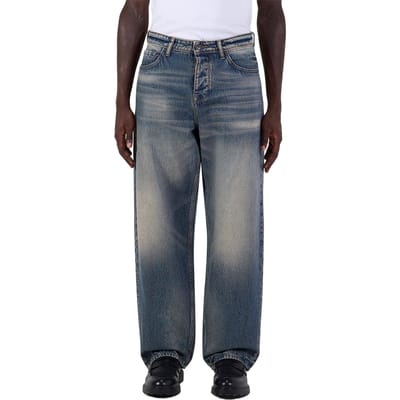 Pure Path Jeans The Chase Loose Fit Jeans W1785 Denim Blue Green Mannen Maat - W29 X L32