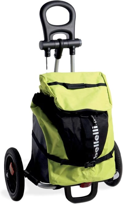 Fietstrailer - Boodschappenkar - Vervoer lading - 25 Kilo draagkracht - 12 Inch wielen - Groen