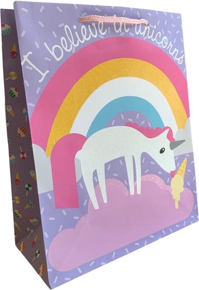 Cadeautasje - Unicorn - 32x26x12cm