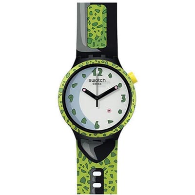 Swatch Goku X Samenwerkingsserie Kwarts Uurwerk 30M Waterbestendig Horloge 47Mm Bloemig Wijzerplaat Kunststof Kast Siliconen Band Unisex Horloges SB01Z401 SB01Z401 gray