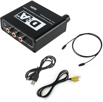 NAXSIR Digitale naar Analoge Audio Converter - Hifi Audio Converter - Geschikt voor TV, DVD en Gameconsoles