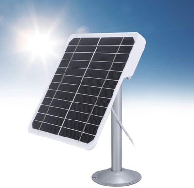 Dailygoody - 20W Monokristallijn Zonnepaneel voor Beveiligingscamera's - Waterdicht en Efficiënt