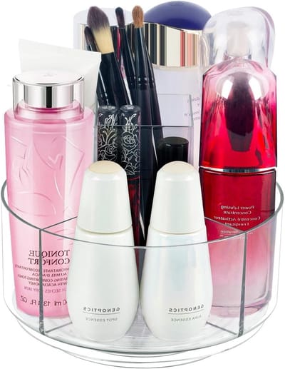 Draaiende Make-up Organizer met 360° Rotatie voor Cosmetica, Badkamer en Vanities - Ideaal voor Make-up Opslag en Dresser Organisatie