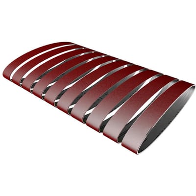 10 stuks schuurbandenset 60-1000 korrel slijpen en polijsten vervanging voor haakse slijper 15 * 330mm