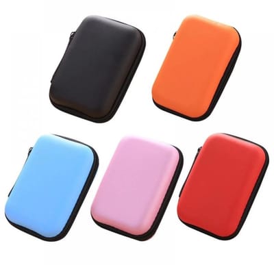 OIMG Koptelefoon Case - 5 stuks - Harde Beschermhoes - 11.5x8x4cm - Elektronische organizertas - Beschermhoes - Draagtas - Waterbestendig - Stootvast - Oortjes Opberg Hoesje - voor USB-stick, drive, powerbank, oplader, muis, USB-kabel - 5kleurs