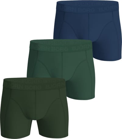 Björn Borg Cotton Stretch boxers - heren boxers normale lengte (3-pack) - - zwart - zwart - zwart - zwart - zwart