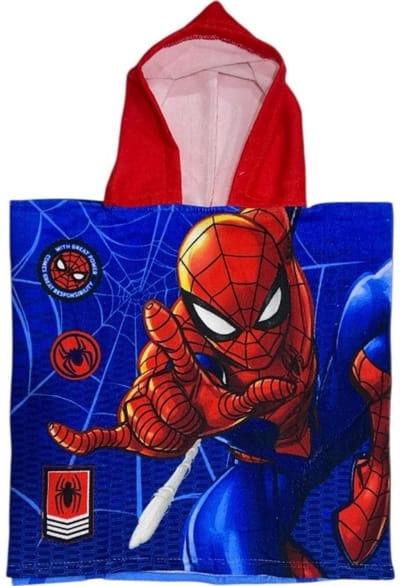 Marvel - Spiderman - Badponcho - 50 x 100 cm. - Spider-Man poncho handdoek - Sneldrogend