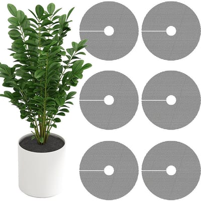 Plantenpot Roosters - Beschermhoezen Planten - Dieren Buiten Houden - Verstelbaar Midden Gat - 6 Stuks - Zwart