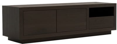Tv meubel Tampere eikenfineer 150x42x50 cm - Intense Black - zwart