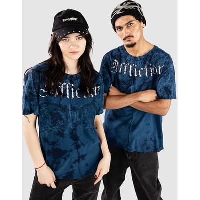 Affliction Detail Crew T-Shirt blauw
