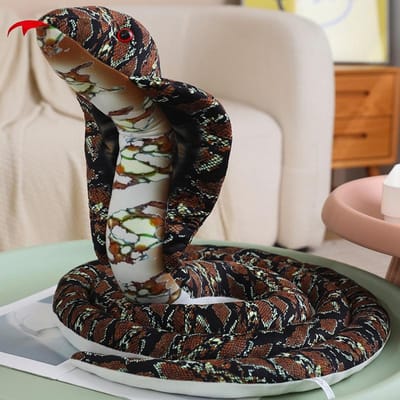 2 2M 3M 4M Gigantische Groene Bruine Cobra Pluche Speelgoed Levensgetrouw Opgerolde Slang Gevuld Lang Kussen Zacht Grappig Cadeau 220cm