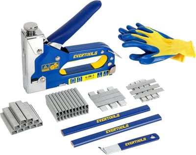 4-in-1 Nietpistool voor Stoffering en DIY Projecten met 6000 Nietjes
