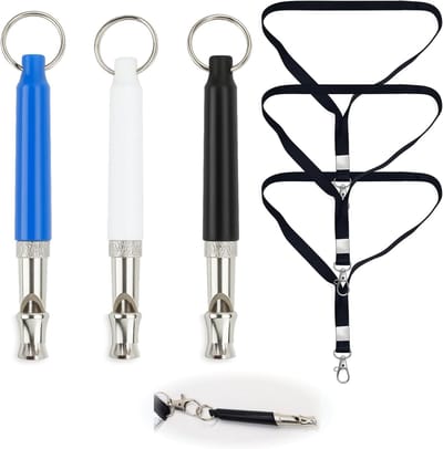 Stille Hondenfluit Set van 3 Stuks, Hoogfrequente Ultrasonische Fluit voor Training, Roepen en Gedragsbeheersing, Verstelbare Frequentie, Lichtgewicht en Draagbaar