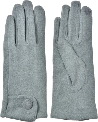 Clayre & Eef Handschoenen Winter 9x23 cm Grijs Polyester