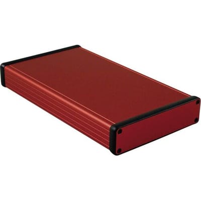 Hammond Electronics 1455P2201RD Profielbehuizing 220 x 125 x 30.5 Aluminium Rood 1 stuk(s)