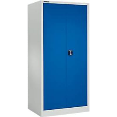 Schäfer Shop Select MSI 2509 opbergkast -  5 OH - 4 tussenlegborden - cilinderslot - B 950 x D 500 x H 1935 mm - lichtgrijs RAL 7035/enzisch blauw RAL 5010