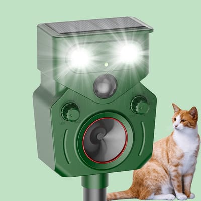 Kattenverjager - Kattenschrik - Muizenverjager - Vogelverjager - Marterverjager - Ultrasoon - Zonne-energie - Oplaadbaar - Shopping4All