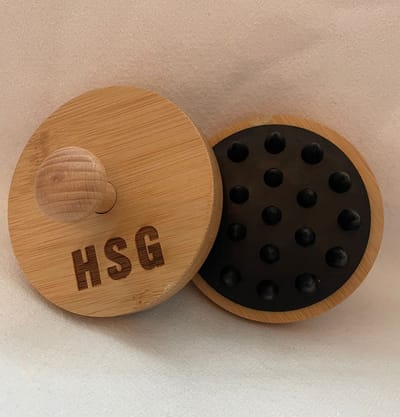 Hoofdmassage Scalp -Scalp Massager Bamboe - Scalp Brush – Hoofdmassage - Hoofdhuid Massage Borstels – Siliconen Haarborstel – Haargroei