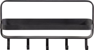 WOOOD Akke Wandrek Horizontaal - Metaal - Zwart - 29x56x13